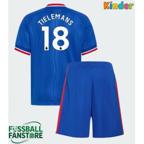 Manchester United Youri Tielemans #18 Replik Auswärtstrikot Kinder 2026-27 Kurzarm (+ Kurze Hosen)
